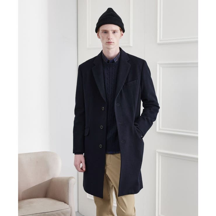 ネイビー(094) | 【LIMITED】ウール混チェスターコート | TAKEO KIKUCHI