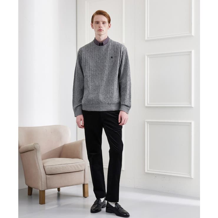 【LIMITED】ワンポイント刺繍ケーブルニット | TAKEO KIKUCHI | 詳細画像14 