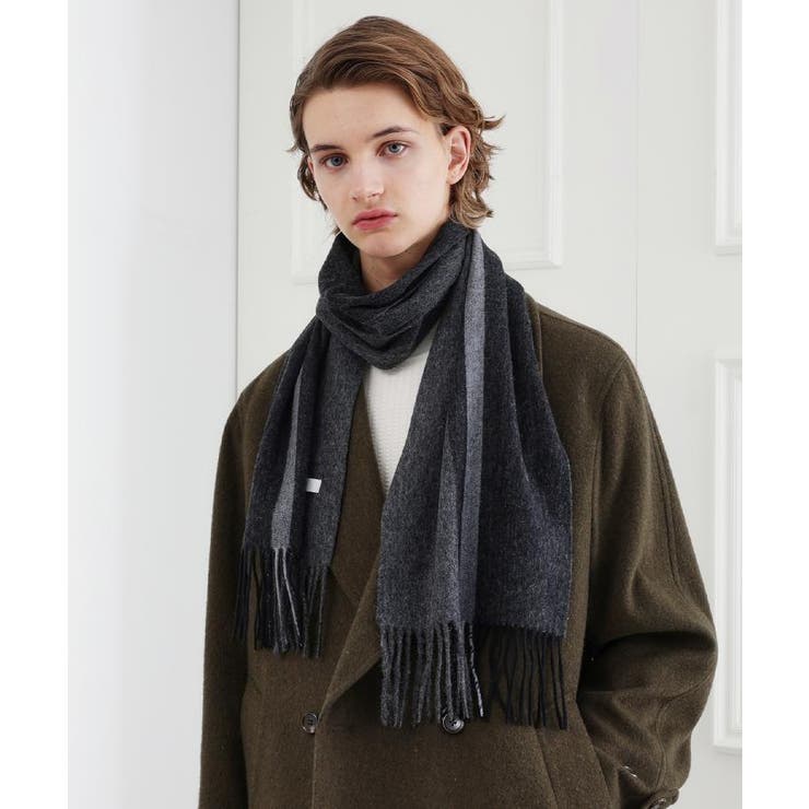 【ラッピング巾着セット】カシミヤブレンドパネルマフラー | TAKEO KIKUCHI | 詳細画像16 