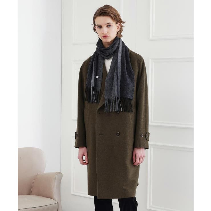 【ラッピング巾着セット】カシミヤブレンドパネルマフラー | TAKEO KIKUCHI | 詳細画像17 