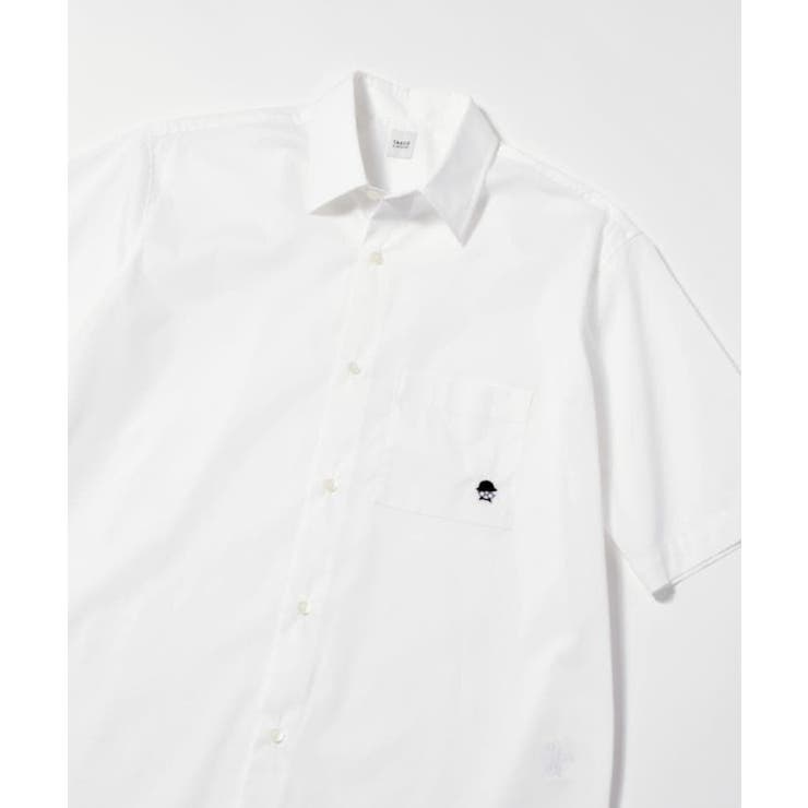 ホワイト(001) | 【LIMITED】ワンポイント刺繍 半袖シャツ | TAKEO KIKUCHI