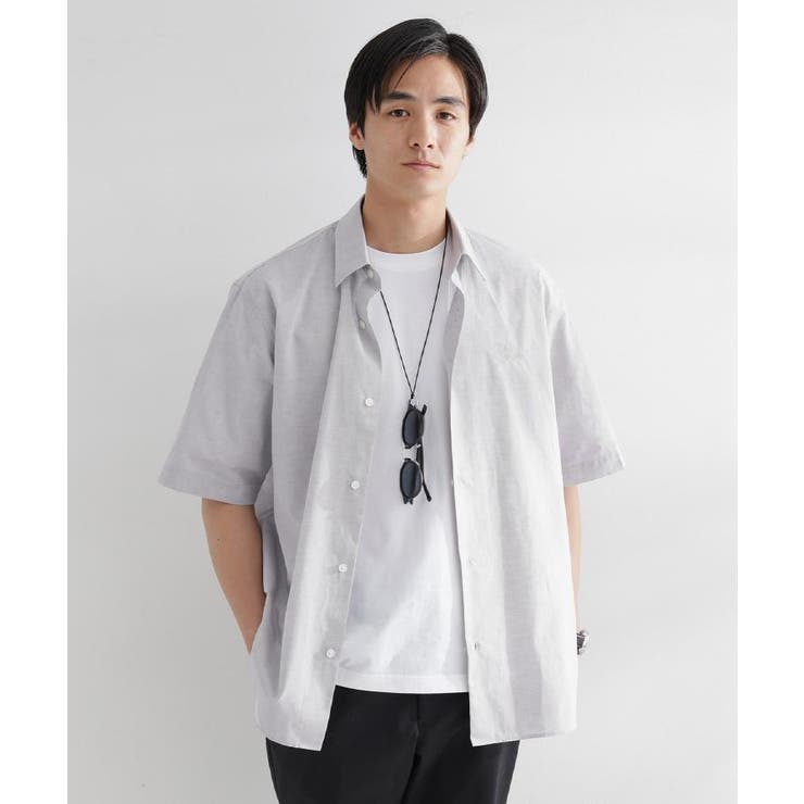 【LIMITED】ワンポイントロゴ刺繍 綿麻半袖シャツ | TAKEO KIKUCHI | 詳細画像42 