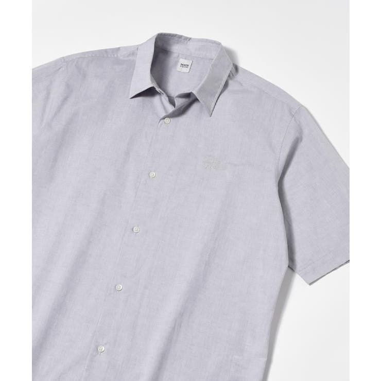 グレー(012) | 【LIMITED】ワンポイントロゴ刺繍 綿麻半袖シャツ | TAKEO KIKUCHI