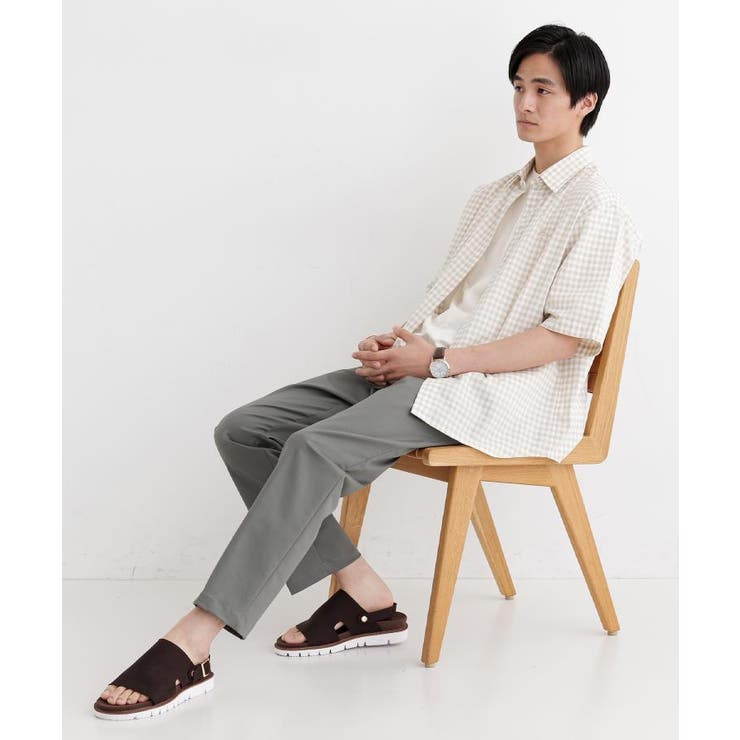 【LIMITED】ワンポイント刺繍 綿麻チェック 半袖シャツ | TAKEO KIKUCHI | 詳細画像20 