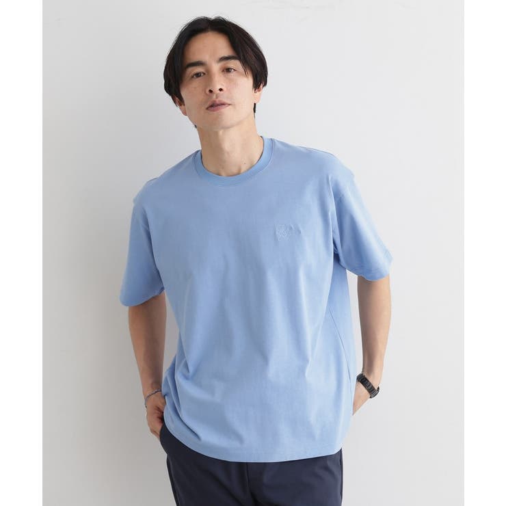 ブルー(092) | 【LIMITED】ワンポイントロゴ 半袖Tシャツ | TAKEO KIKUCHI