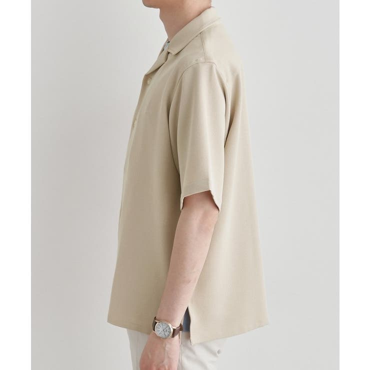 【LIMITED】ハンドライティングロゴ 1ポイントジャージ半袖シャツ | TAKEO KIKUCHI | 詳細画像3 