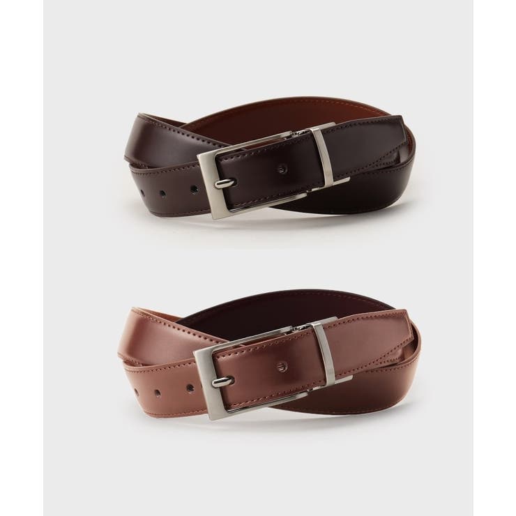 表ブラウン裏キャメル(554) | 【GIFT】リバーシブル ビジネス ベルト | TAKEO KIKUCHI