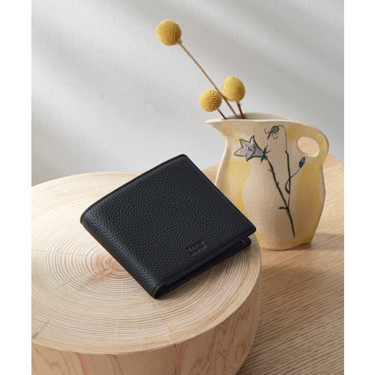 ブラック(019) | ソフトシュリンクレザー 二つ折り財布 | TAKEO KIKUCHI