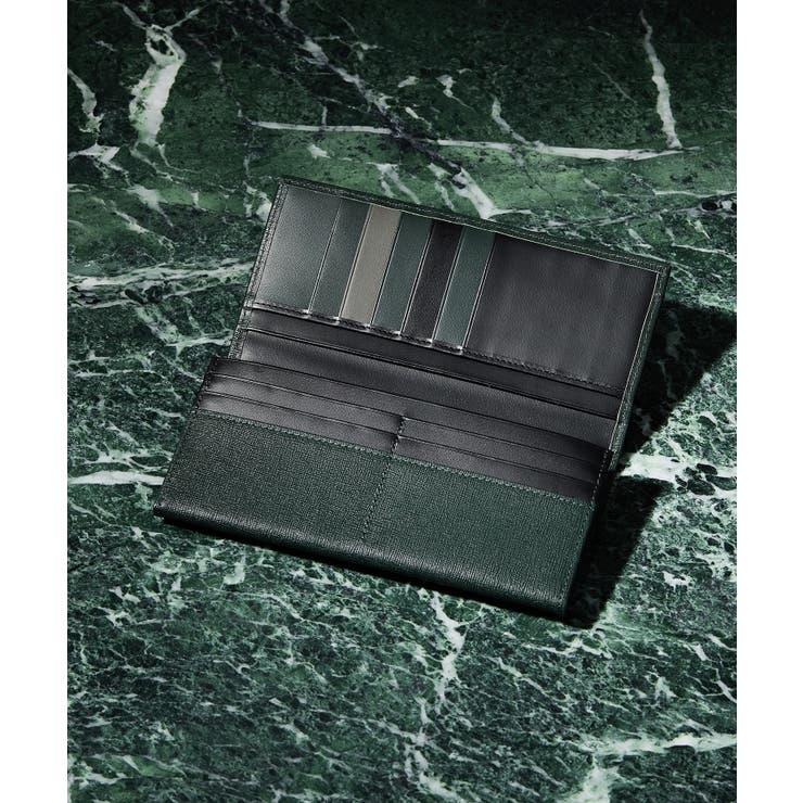 グリーン(622) | 配色型押しレザー 長財布 | TAKEO KIKUCHI