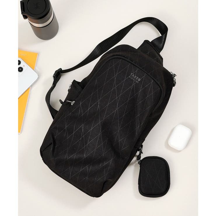 ブラック(019) | 【多機能・軽量】シャドーライン ボディバッグ | TAKEO KIKUCHI