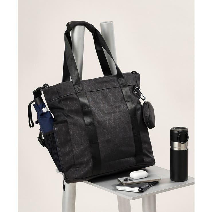 チャコールグレー(014) | 【多機能・軽量】2WAY シャドーライン トートバッグ | TAKEO KIKUCHI