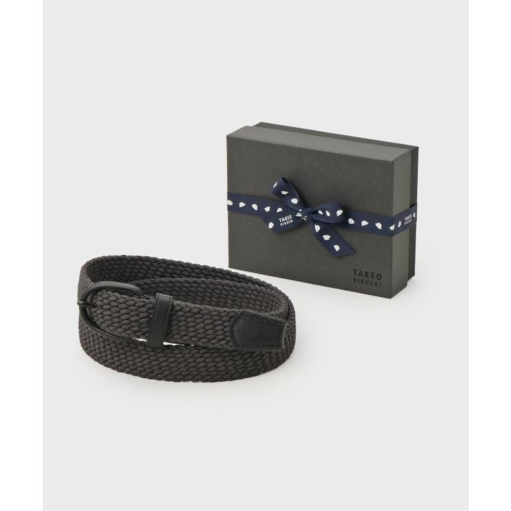 チャコールグレー(014) | 【ONOFF対応／サイズフリー穴】モノトーンゴムメッシュ | TAKEO KIKUCHI