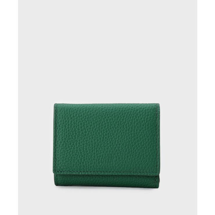 グリーン(023) | ソフトシュリンクレザー三つ折り財布 | TAKEO KIKUCHI