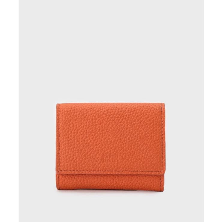 オレンジ(068) | ソフトシュリンクレザー三つ折り財布 | TAKEO KIKUCHI
