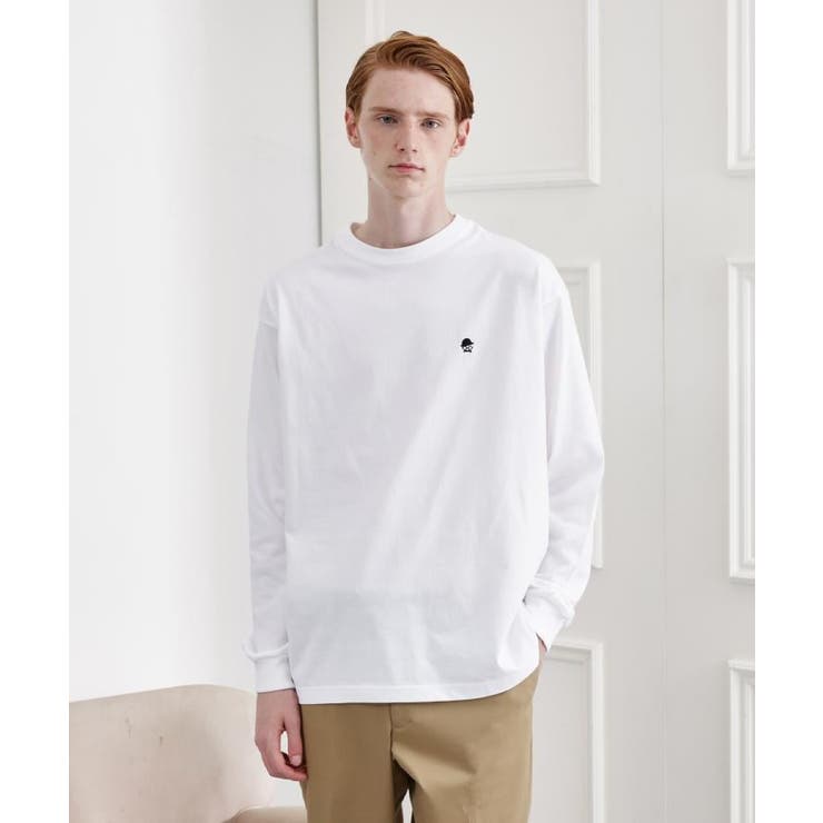 ホワイト(001) | 【LIMITED】ワンポイント刺繍 長袖Tシャツ | TAKEO KIKUCHI