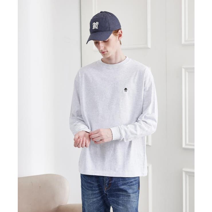 ライトグレー(011) | 【LIMITED】ワンポイント刺繍 長袖Tシャツ | TAKEO KIKUCHI