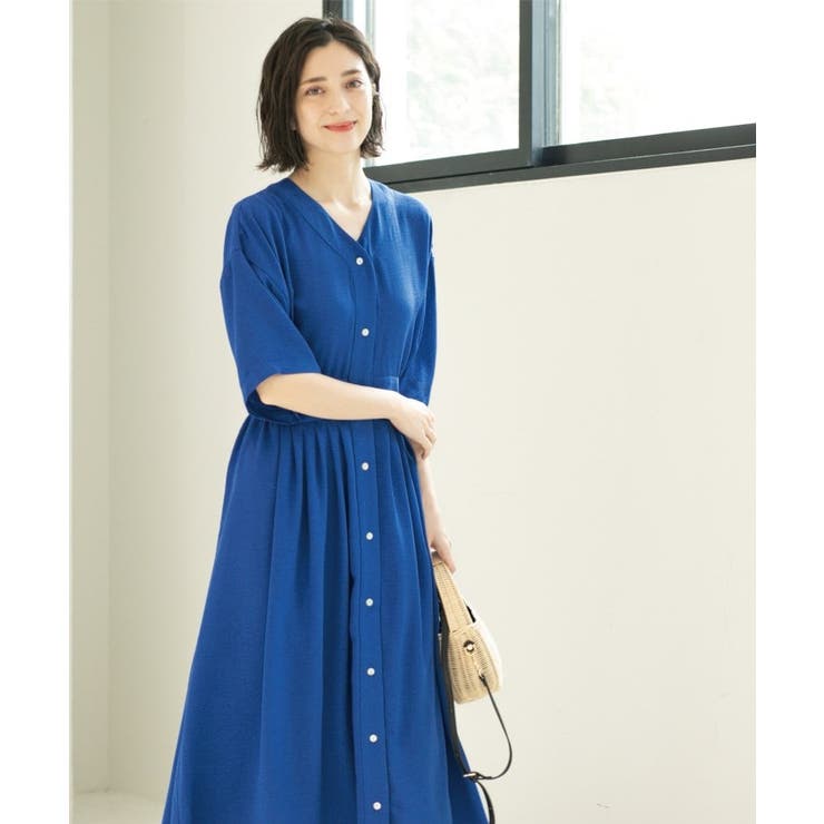 シャーリングフィット&フレアワンピース【洗濯機洗い可】 | OPAQUE.CLIP | 詳細画像23