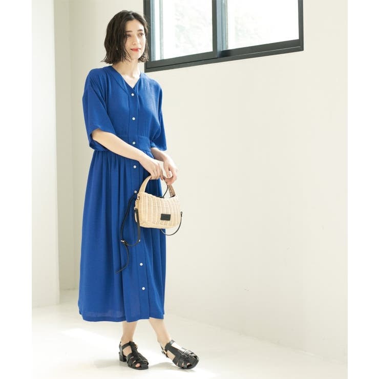 シャーリングフィット&フレアワンピース【洗濯機洗い可】 | OPAQUE.CLIP | 詳細画像26