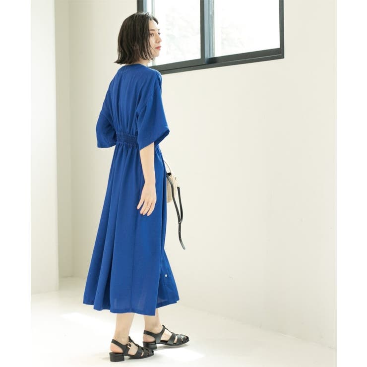 シャーリングフィット&フレアワンピース【洗濯機洗い可】 | OPAQUE.CLIP | 詳細画像27