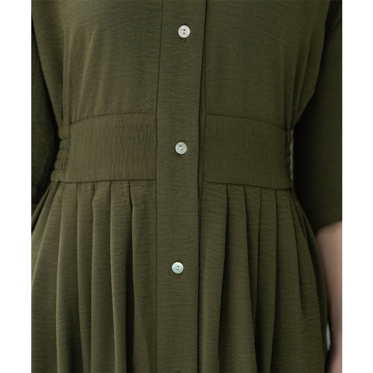 シャーリングフィット&フレアワンピース【洗濯機洗い可】 | OPAQUE.CLIP | 詳細画像32