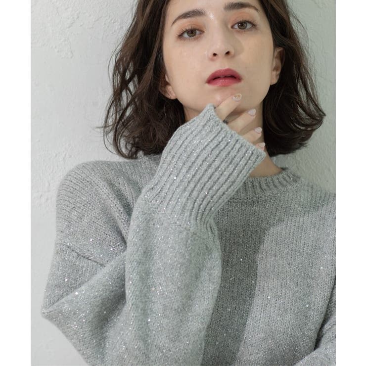 スパンコールラメニット【洗える】 | OPAQUE.CLIP | 詳細画像3 