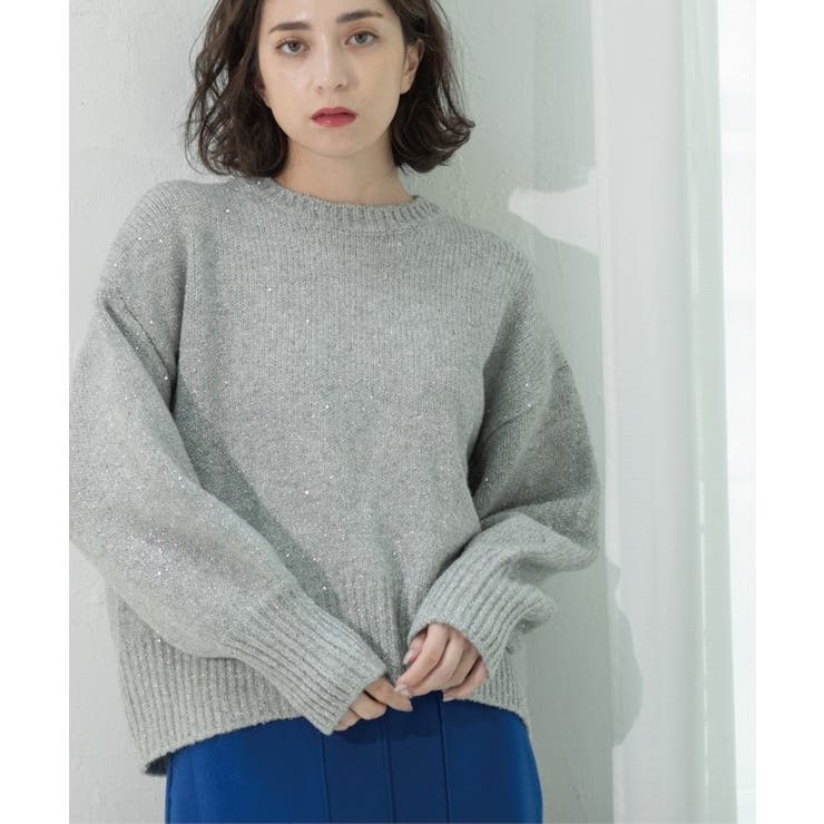 スパンコールラメニット【洗える】 | OPAQUE.CLIP | 詳細画像4 