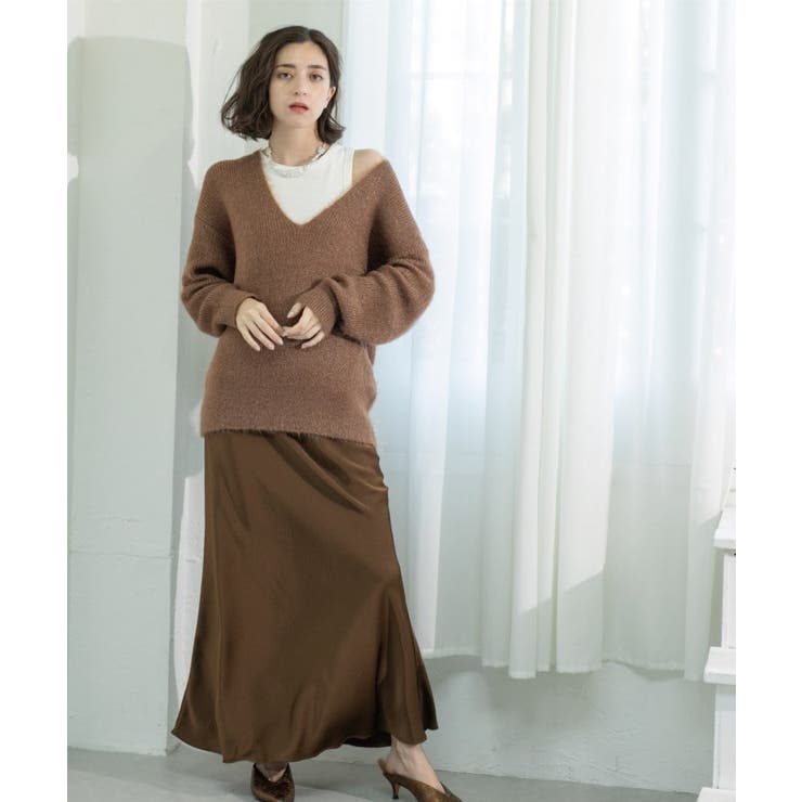 クリアシャギーVネックニット【洗える】 | OPAQUE.CLIP | 詳細画像23 