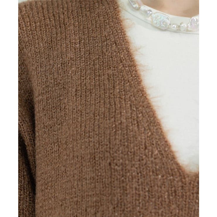 クリアシャギーVネックニット【洗える】 | OPAQUE.CLIP | 詳細画像25 