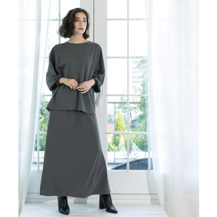 リラクシートップス×フレアスカート/セットアップ対応【洗濯機洗い可】 | OPAQUE.CLIP | 詳細画像7 