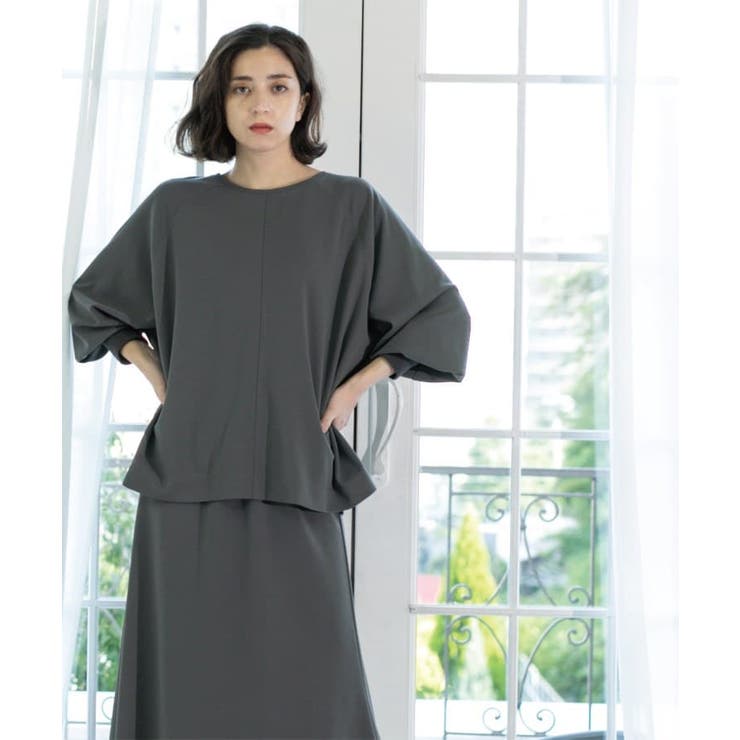 リラクシートップス×フレアスカート/セットアップ対応【洗濯機洗い可】 | OPAQUE.CLIP | 詳細画像9 