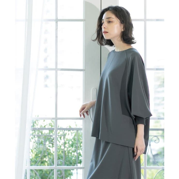 リラクシートップス×フレアスカート/セットアップ対応【洗濯機洗い可】 | OPAQUE.CLIP | 詳細画像10 