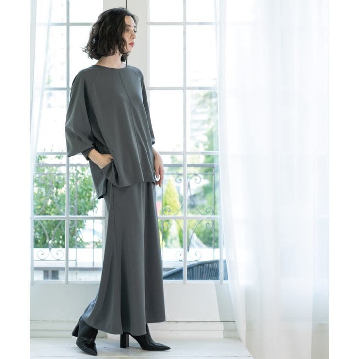 リラクシートップス×フレアスカート/セットアップ対応【洗濯機洗い可】 | OPAQUE.CLIP | 詳細画像11 