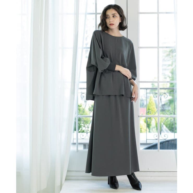 リラクシートップス×フレアスカート/セットアップ対応【洗濯機洗い可】 | OPAQUE.CLIP | 詳細画像12 