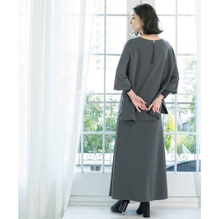 リラクシートップス×フレアスカート/セットアップ対応【洗濯機洗い可】 | OPAQUE.CLIP | 詳細画像14 