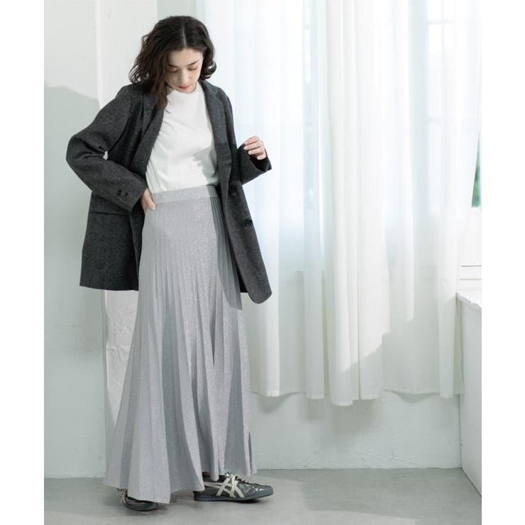 ラメニットプリーツスカート【洗える】 | OPAQUE.CLIP | 詳細画像10 