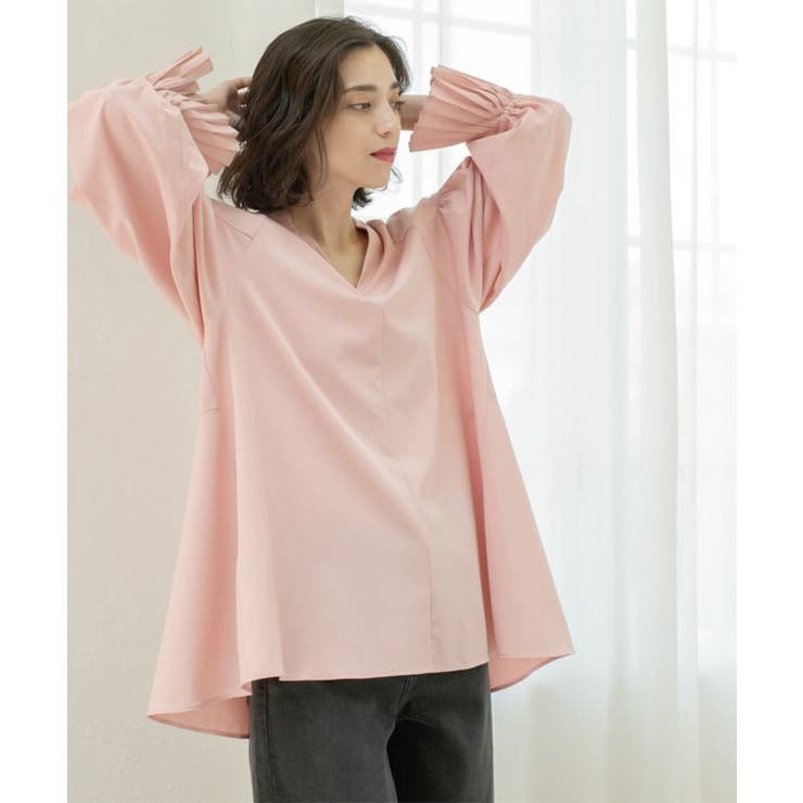 プリーツキャンディスリーブブラウス【洗濯機洗い可】 | OPAQUE.CLIP | 詳細画像6 