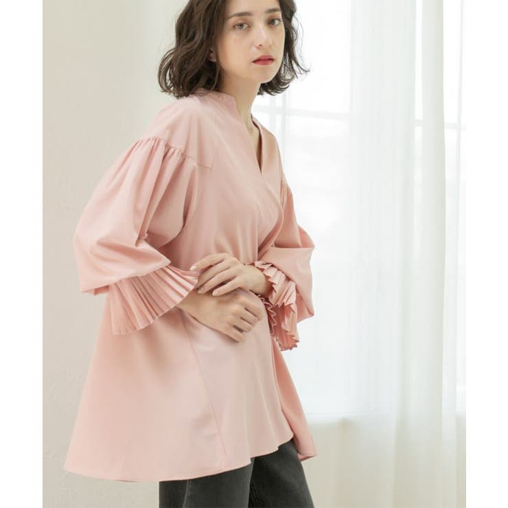 プリーツキャンディスリーブブラウス【洗濯機洗い可】 | OPAQUE.CLIP | 詳細画像8 