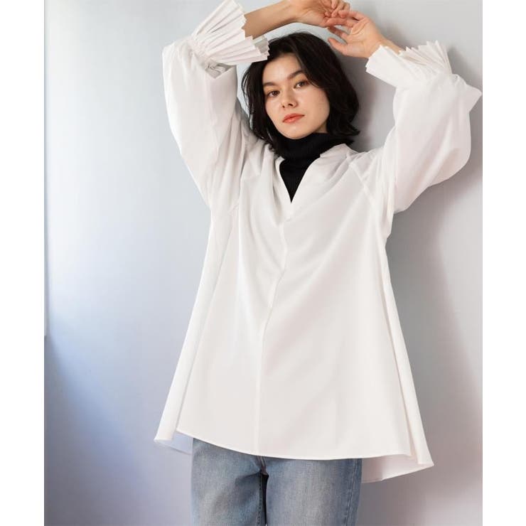 プリーツキャンディスリーブブラウス【洗濯機洗い可】 | OPAQUE.CLIP | 詳細画像16 