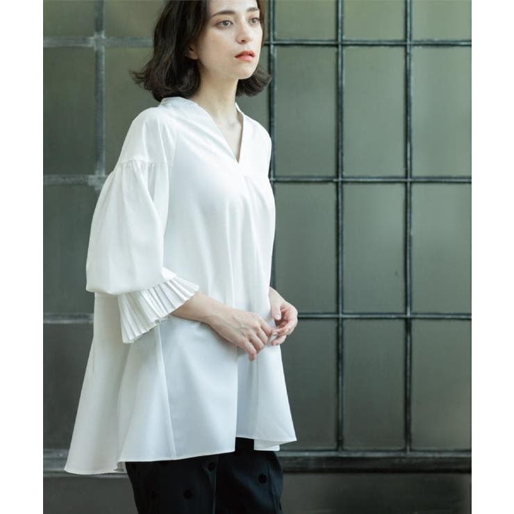 プリーツキャンディスリーブブラウス【洗濯機洗い可】 | OPAQUE.CLIP | 詳細画像19 