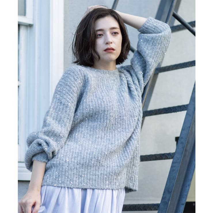 オーバーサイズ スパンコールニット | OPAQUE.CLIP | 詳細画像2 