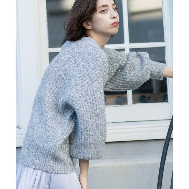 オーバーサイズ スパンコールニット | OPAQUE.CLIP | 詳細画像4 