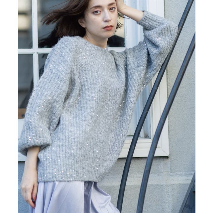 オーバーサイズ スパンコールニット | OPAQUE.CLIP | 詳細画像5 