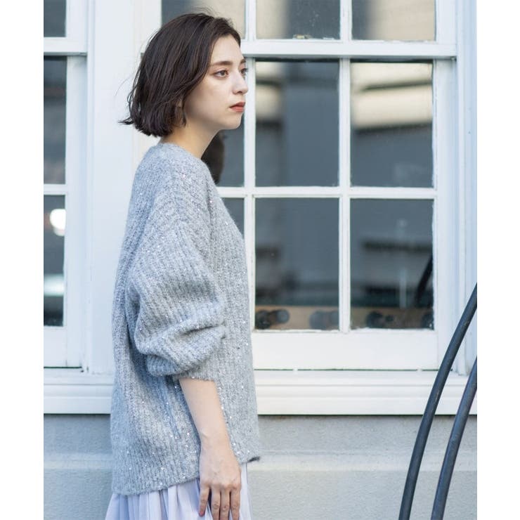 オーバーサイズ スパンコールニット | OPAQUE.CLIP | 詳細画像7 