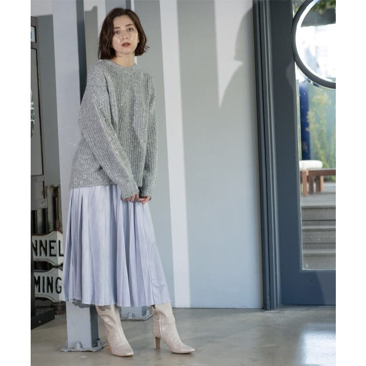 オーバーサイズ スパンコールニット | OPAQUE.CLIP | 詳細画像10 