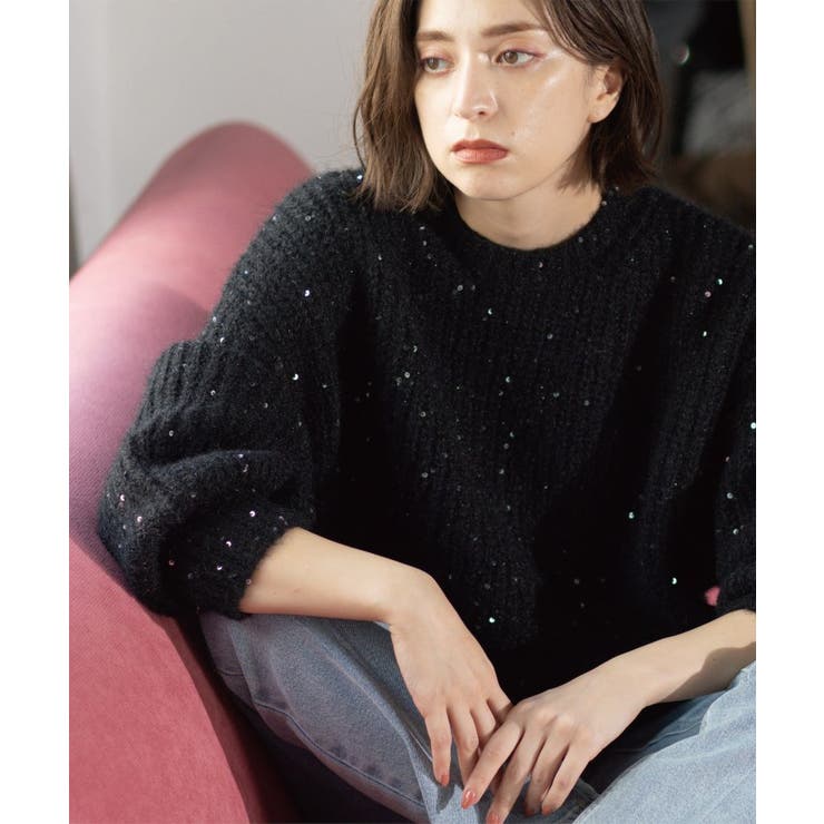オーバーサイズ スパンコールニット | OPAQUE.CLIP | 詳細画像22 