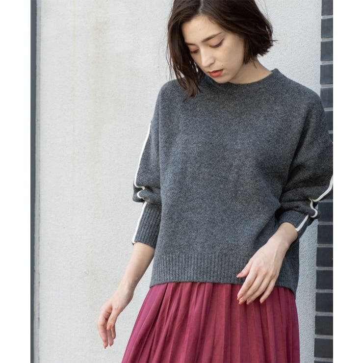 配色ラインクルーネックニット | OPAQUE.CLIP | 詳細画像6 