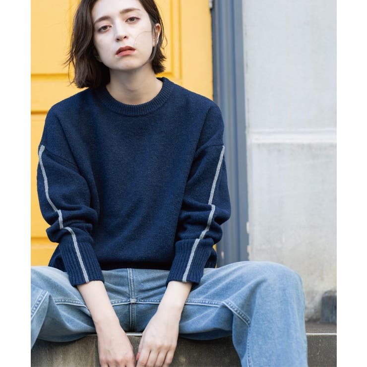 配色ラインクルーネックニット | OPAQUE.CLIP | 詳細画像11 