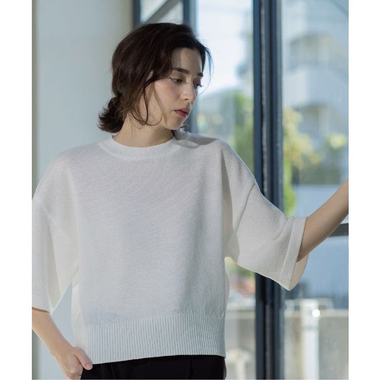 ラメハーフスリーブトップス | OPAQUE.CLIP | 詳細画像14 