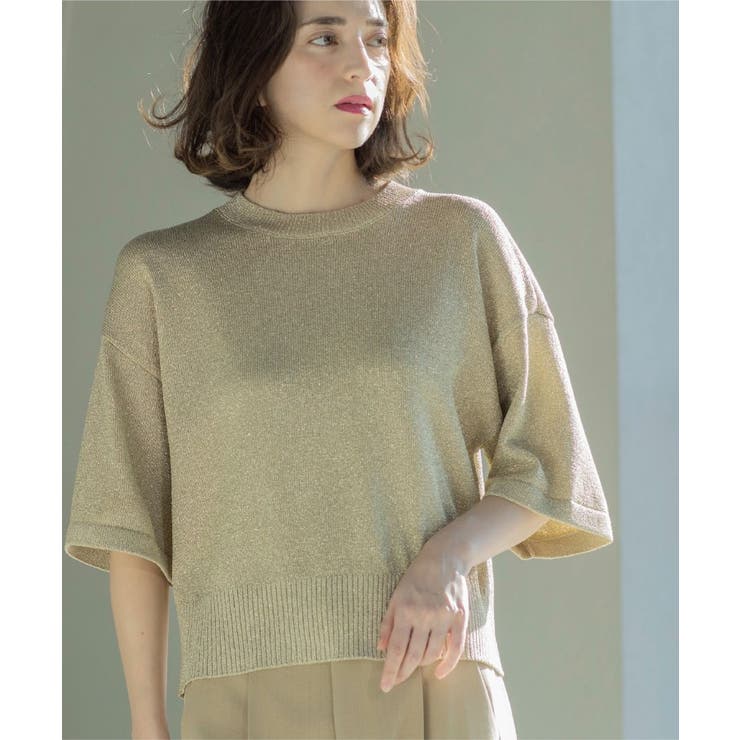 ラメハーフスリーブトップス | OPAQUE.CLIP | 詳細画像24 