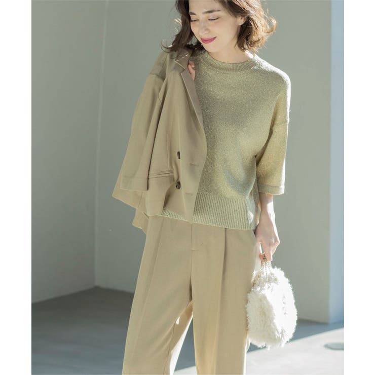 ラメハーフスリーブトップス | OPAQUE.CLIP | 詳細画像25 